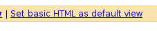 Set basic HTML as default view